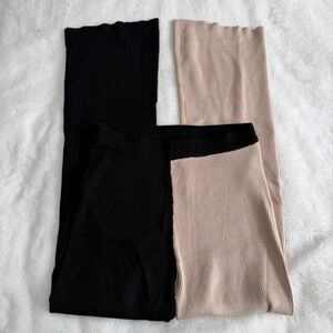 BCBG Paris Ribbed Knit Split Color Pants Size XS